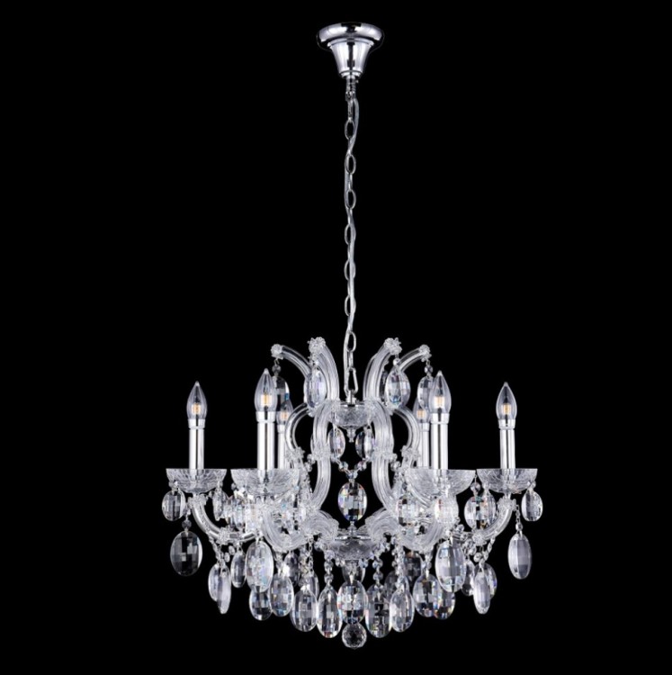 Подвесная люстра Crystal Lux HOLLYWOOD SP6 CHROME HOLLYWOOD