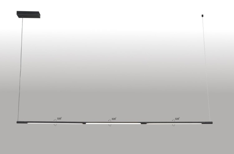 Подвес Crystal Lux LARGO SP33W L1770 BLACK LARGO