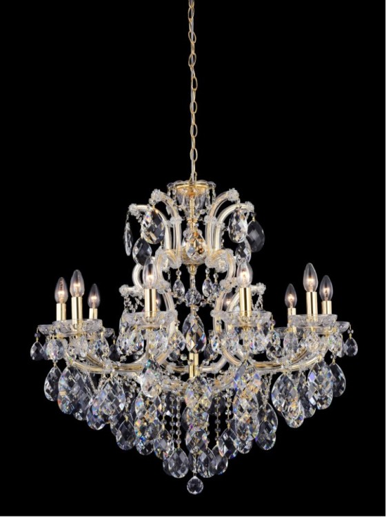 Подвесная люстра Crystal Lux ISABEL SP11 GOLD/TRANSPARENT ISABEL