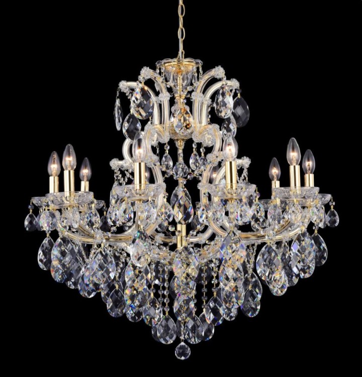 Подвесная люстра Crystal Lux ISABEL SP11 GOLD/TRANSPARENT ISABEL