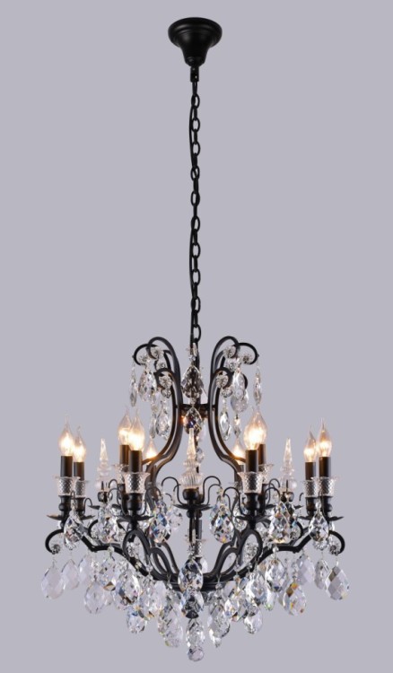 Подвесная люстра Crystal Lux MAGNIFICO SP13 BLACK/TRANSPARENT MAGNIFICO