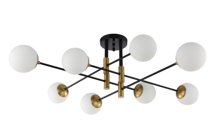 Потолочная люстра Crystal Lux FIDEL PL8 BLACK FIDEL