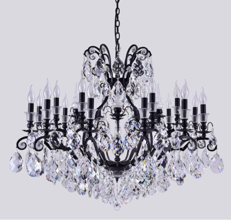 Подвесная люстра Crystal Lux MAGNIFICO SP19 BLACK/TRANSPARENT MAGNIFICO