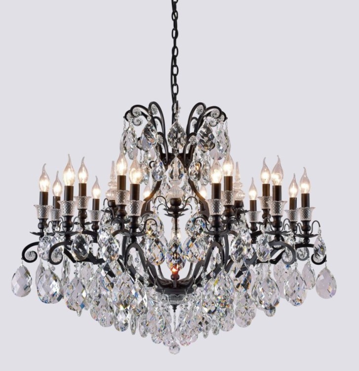 Подвесная люстра Crystal Lux MAGNIFICO SP19 BLACK/TRANSPARENT MAGNIFICO