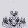 Подвесная люстра Crystal Lux MAGNIFICO SP19 BLACK/TRANSPARENT MAGNIFICO