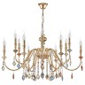Подвесная люстра Crystal Lux MERCEDES SP6+6 GOLD/COLOR MERCEDES