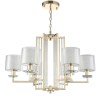 Подвесная люстра Crystal Lux NICOLAS SP-PL6 GOLD/WHITE NICOLAS