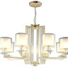 Подвесная люстра Crystal Lux NICOLAS SP-PL8 GOLD/WHITE NICOLAS