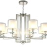 Подвесная люстра Crystal Lux NICOLAS SP-PL8 NICKEL/WHITE NICOLAS
