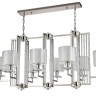 Подвесная люстра Crystal Lux NICOLAS SP8 L1000 NICKEL/WHITE NICOLAS