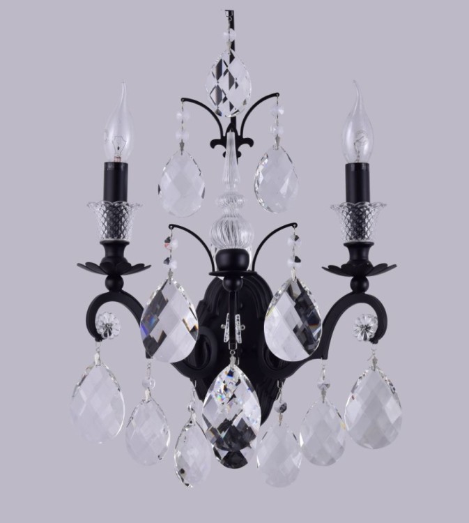Бра Crystal Lux MAGNIFICO AP2 BLACK/TRANSPARENT MAGNIFICO