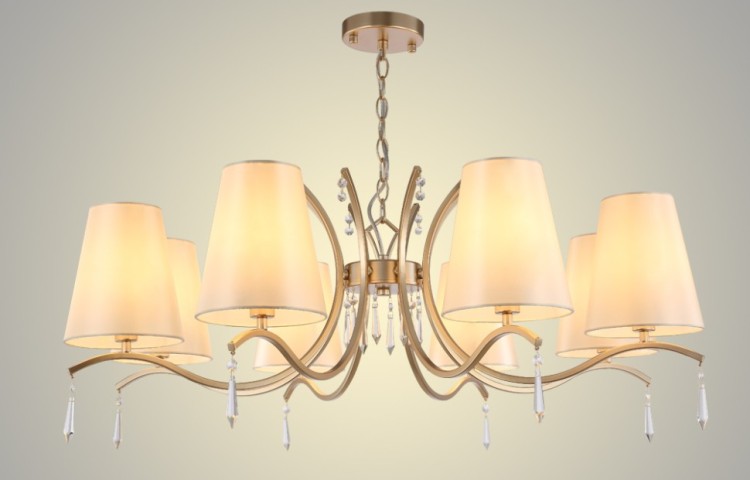 Подвесная люстра Crystal Lux RENATA SP8 GOLD RENATA