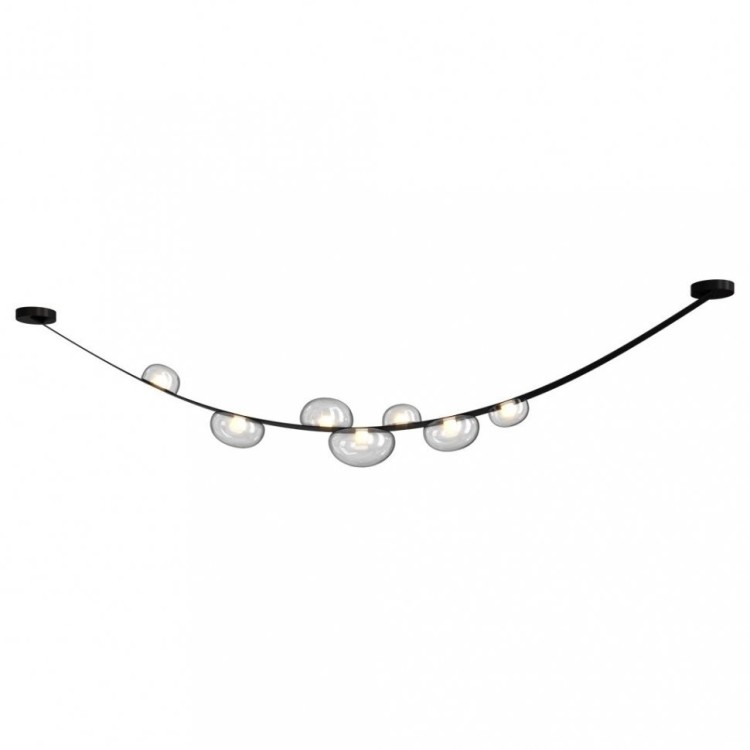 Светильник подвесной Crystal Lux BOSQUE SP7 L3000 BLACK/TRANSPARENT