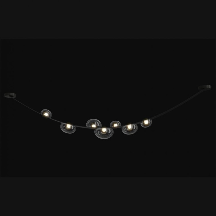 Светильник подвесной Crystal Lux BOSQUE SP7 L3000 BLACK/TRANSPARENT