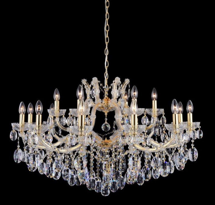 Подвесная люстра Crystal Lux HOLLYWOOD SP12+6 GOLD HOLLYWOOD